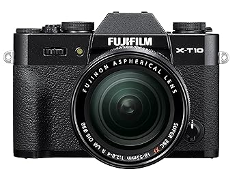 【中古】(良い)FUJIFILM ミラーレス一眼 X-T10 レンズキット ブラック X-T10LK-B｜ドリエム店
