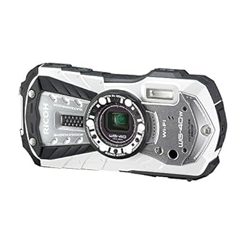 【中古】RICOH 防水デジタルカメラ RICOH WG-40W ホワイト 防水14m耐ショック1.6m耐寒-10度 RICOH WG-40W WH 04687