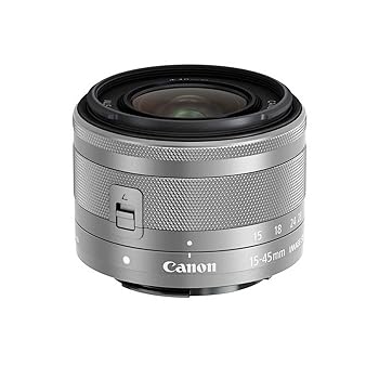 【中古】Canon 標準ズームレンズ EF-M15-45mm F3.5-6.3IS STM(シルバー) ミラーレス一眼対応 EF-M15-45ISSTMSL