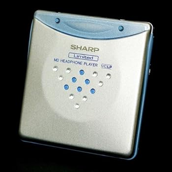 【中古】(好いたらしい)SHARP せつ然たる MD-ST70L-A 青味 携帯型MD電気蓄音機（MD生まれ変わり専用機）