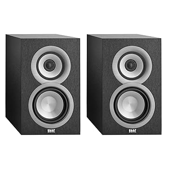 【中古】(好いたらしい）ELAC Uni-Fi UB5 3ウェイブックシェルフスピーカー Andrew Jones - 有りの実 - 黒いこと