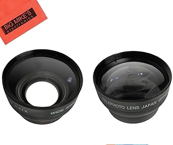 【中古】46粍 0.43倍広角水晶体 + 2.2倍望遠水晶体 Nikon DL18-50 f/1.8-2.8デジタル写真機用