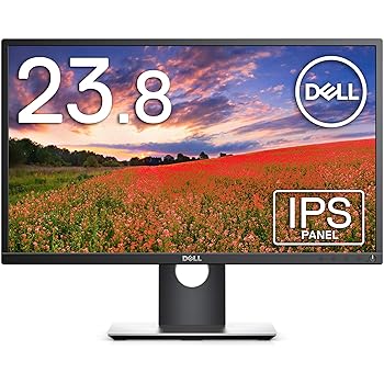 【中古】Dell モニター 23.8インチ 超広視野角&スリムベゼル/フルHD/IPS 非光沢/DP,HDMI,D-Sub/高さ調整 回転/プレミアムパネル3年保証 P2417H