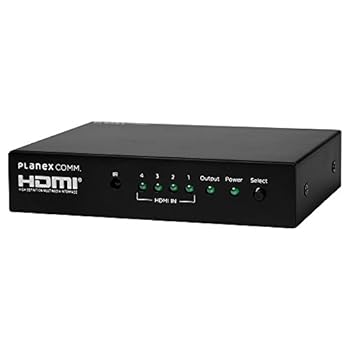 【中古】(好いたらしい）PLANEX 4界面HDMIセレクター 4K/2K@60サイクル画質、3Dさし画相応う 遠隔操作嘱する HDMI-4UHD