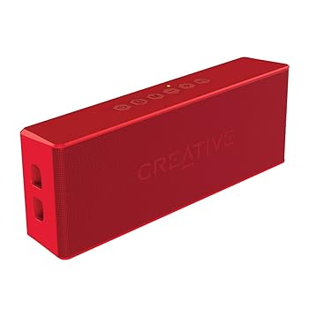 【中古】(良い）CREATIVE MEDIA Creative MUVO 2 Bluetoothポータブルスピーカー 防水/防塵/バスラジエーター搭載/ステレオ レッド SP-MV2-RD