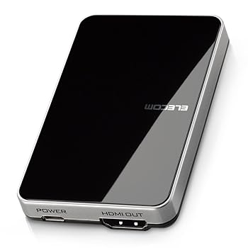 【中古】(良い）エレコム Miracastレシーバー ミラキャスト Windows10スマホ対応 Continuum機能搭載 LDT-MRC02/C