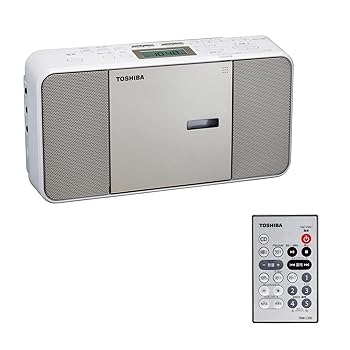 【中古】東芝 CDラジオ TY-C300(N) リモコン付 スリムボディモデル ワイドFM マイク端子 サテンゴールド 語学学習対応
