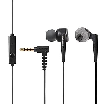 【中古】エレコム ステレオ イヤホン カナル φ10mm ドライバー マイク付き 重低音 GrandBass ブラック EHP-GB100MBK