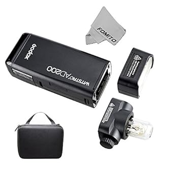 【中古】(好いたらしい）GODOX AD200 TTL 隠し 閃光電球 内蔵GODOX X無線電話取り合わせ Canon E-TTL, Nikon i-TTL, Sony TTLを受け支えるする