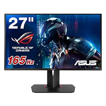 【中古】ASUS ゲーミングモニター ディスプレイROGSWIF PG278QR 27型リフレッシュレート165HzWQHDフリッカーフリーブルーライト軽減GSYNC Displayport,HD｜ドリエム店