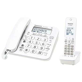 【中古】(似つかわしい）パナソニック デジタルコードレス電話(子機1台付き添い人) KuaL RU・RU・RU 白いこと VE-GZ208DLE