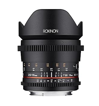【中古】(良い）Rokinon FFDS16M-MFT 広角シネレンズ 16-16mm f/2.6-22 プライム 固定 T2.6 フルフレーム マイクロフォーサーズ用 黒
