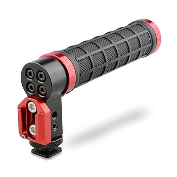 【中古】(良い）CAMVATE トップハンドルグリップマウント カメラのホットシューに シネマカメラ用 (ラバーグリップ、レッド)