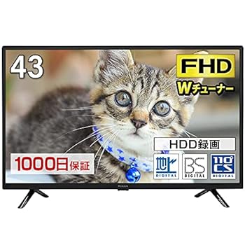 【中古】テレビ 液晶テレビ 43型 43インチ ゲームモード搭載 地上・BS・110度CSデジタルフルハイビジョン液晶テレビ 外付けHDD録画機能対応 裏番組録画機