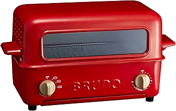 【中古】(良い)BRUNO ブルーノ トースター グリル 2枚焼き 魚焼き レッド 赤 red BOE033-RD