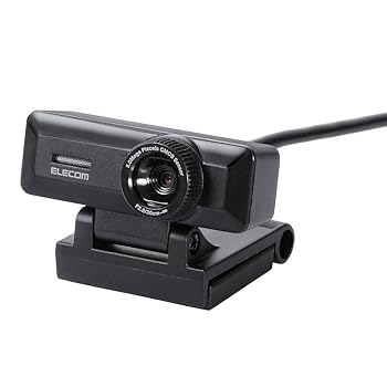 【中古】(良い)エレコム WEBカメラ UCAM-C750FBBK マイク内蔵 フルHD 1080p 30FPS 500万画素 高精細ガラスレンズ ケーブル長1.5m ブラック