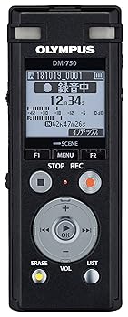 【中古】(良い)OM SYSTEM/オリンパス OLYMPUS ICレコーダー VoiceTrek DM-750 BLK 内蔵メモリー4GB MicroSD (議事録、会議/証拠録音、取材、インタビュー)