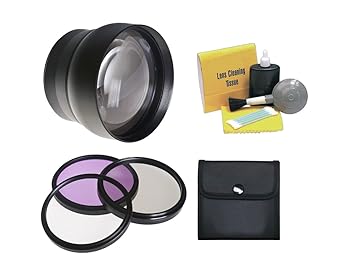 【中古】2.2X 高解像度スーパー望遠レンズ 富士フイルム Finepix HS30EXR + 58mm 3ピースフィルターキット + Nwv Direct クリーニングキット