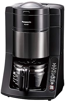 【中古】(良い)パナソニック コーヒーメーカー 全自動 ミル付き 沸騰浄水機能 デカフェ豆コース搭載 670ml ブラック NC-A57-K