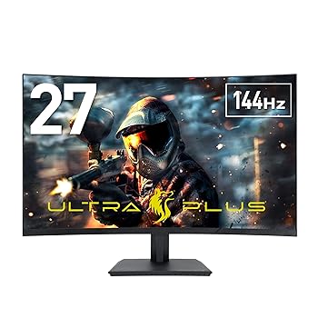 【中古】(好いたらしい)プリンストン大学 ULTRA PLUS ゲーミングモニター 曲面見せびらかす 27型広広とした (盛りだくさん固定ディスク/144サイクル/FreeSync/DisplayPort/VESA) PTFGFA-27C