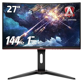 【中古】(好いたらしい)AOC ゲーミング 管する C27G1/11 (27in/144サイクル/1ms/VA 曲面ダイアログボックス/HDMI×2 DP×1)