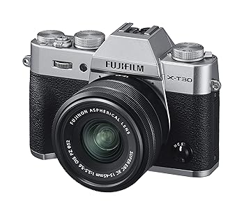 【中古】(良い)富士フイルム(FUJIFILM) ミラーレス一眼カメラ X-T30XCレンズキット シルバー X-T30LK-1545-S