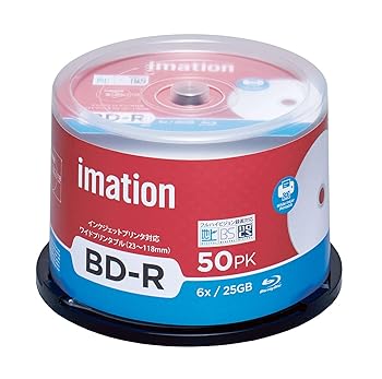 【中古】imation イメーション 1回録画用 ブルーレイディスク BD-R 25GB IM081 (片面1層/1-6倍速/50枚)