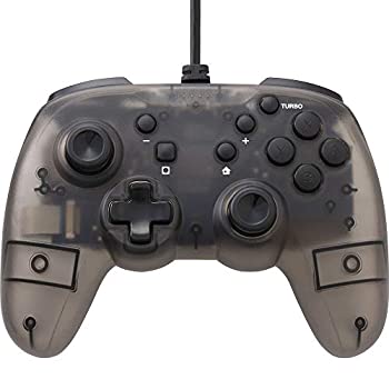 【中古】【連射ボタン搭載】 CYBER ・ ジャイロコントローラー ライト 有線タイプ ( SWITCH 用) クリアブラック - Switch
