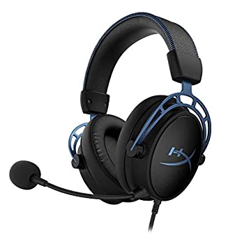 【中古】HyperX Cloud Alpha S ゲーミング 上端仕掛ける 7.1サラウンド物音 低音部自然調整スライダー 青み   HX-HSCAS-BL/WW