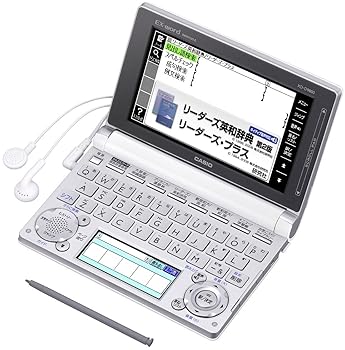 【中古】カシオ 陰電子字引き エクスワード 英語上級青写真 XD-D9800WE