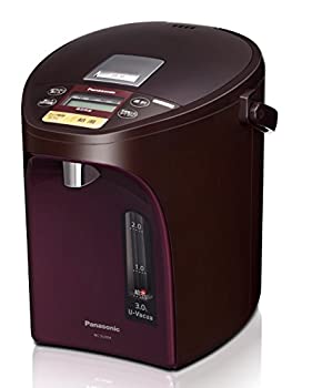 【中古】(人並み外れたに好いたらしい)パナソニック 灯し火ポット 3.0L 無意味さ断熱 省エネ保温 お口当たり気温調節する 給湯量(4度合い+珈琲用) コードレス給湯 赤銅色 NC-SU304-T