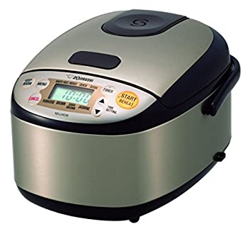 【中古】(人並み外れたに好いたらしい)Zojirushi NS-LHC05XT Micom Rice Cooker \u0026 Warmer Stainless Dark Brown by Zojirushi