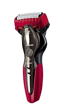 【中古】(非常に良い)パナソニック ラムダッシュ メンズシェーバー 3枚刃 お風呂剃り可 赤 ES-ST2P-R