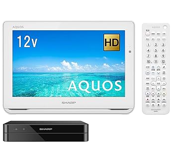 【中古】(非常に良い)シャープ ポータブル液晶テレビ ハイビジョン 防水 ワイヤレス設計 AQUOS ホワイト 12V型 2T-C12AF-W