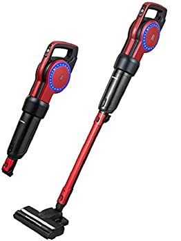 【中古】(非常に良い)掃除機 アイリスオーヤマ キャニスティック スティッククリーナー 紙パック式 軽量 2WAY パワーヘッド レッド IC-CSP5-R