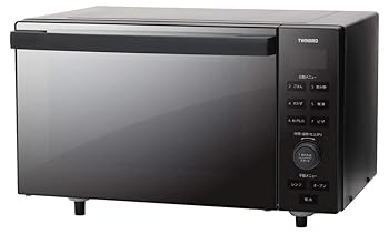 【中古】(非常に良い)ツインバード オーブンレンジ 18L フラットテーブル 一人暮らし 110~200℃ 赤外線センサー お手入れ簡単 ヘルツフリー ミラーデザイン ブラック
