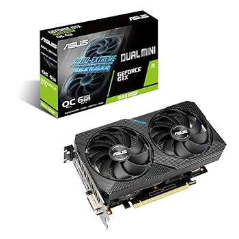 【中古】(非常に良い)ASUS NVIDIA GTX1660S 搭載 デュアルファンモデル 6G DUAL-GTX1660S-O6G-MINI