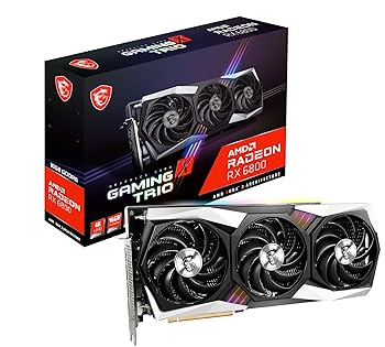 【中古】(非常に良い)MSI Radeon RX 6800 GAMING X TRIO 16G グラフィックスボード VD7459