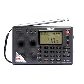 【中古】(未当てはめる･未開封品)XHDATA? TECSUN PL-380（日本語版取りまわし書きあらわす書） ラジオ受信機デジタル PLL 携帯型ラジオ受信機FM ステレオ/LW/SW/MW DSP受信システム PL380 black (ブラッ