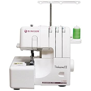 【中古】(未使用･未開封品)SINGERシンガー プロフェッショナル2 1本針3本糸ロックミシン フットコントローラー式 S-700DF ホワイト