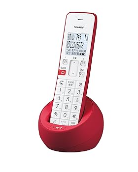 【中古】(未使用･未開封品)シャープ 電話機 コードレス 子機1台タイプ 迷惑電話機拒否機能 レッド系 JD-S08CL-R