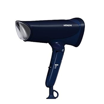 【中古】(未使用･未開封品)日立 ヘアドライヤー マイナスイオン 大風量1.9?/分 独立温冷切替ボタン 持ちやすいハンドル形状 HID-T600B A ネイビーブルー
