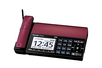 【中古】パナソニック おたっくす デジタルコードレスFAX 親機のみ スマホ連動 Wi-Fi搭載 ボルドーレッド KX-PD102D-R