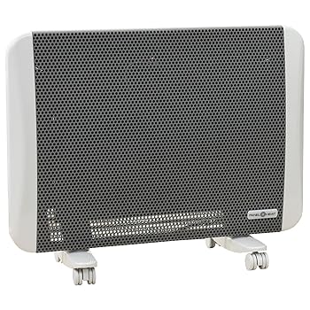 【中古】[山善] パネルヒーター(1000W/500W 2段階切替) 遠赤ワイドシーズヒーター「アルフィン」搭載 キャスター付 ホワイト DP-SC10(W)｜ドリエム店