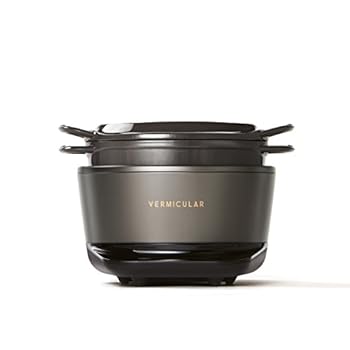 【中古】バーミキュラ ライスポットミニ 3合炊き 炊飯器 トリュフグレー 専用レシピブック付 RP19A-GY