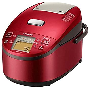 【中古】日立 炊飯器 5.5合 圧力&スチームIH ふっくら御膳 日本製 黒厚鉄釜 蒸気カット RZ-AX10M R メタリックレッド|ドリエム店