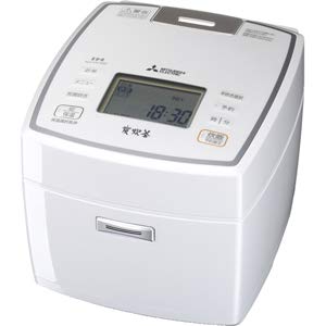 【中古】三菱 IHジャー炊飯器(5.5合炊き) ピュアホワイトMITSUBISHI 備長炭 炭炊釜 NJ-VV109-W