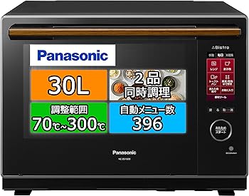 【中古】パナソニック ビストロ スチームオーブンレンジ 30L 2段 液晶タッチパネル ワンボウル調理 ブラック NE-BS1600-K