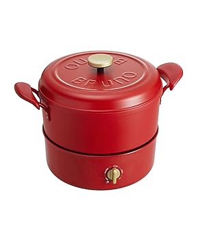 【中古】[ブルーノ]BRUNO マルチグリルポット グリルポット BOE065 レッド｜ドリエム店