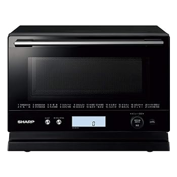 【中古】シャープ オーブンレンジ PLAINLY 18L ワイドフラット ブラック RE-WF181-B